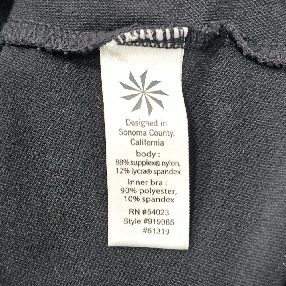 Athleta Racerback Strappy Tank Top Womens Size Small Black Shelf Bra Athletic - Picture 9 of 13